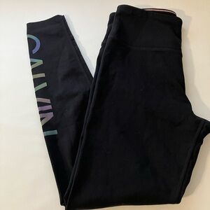 calvin klein Leggings Women’s‎ Sz S Black Athletic Workout Casual Logo